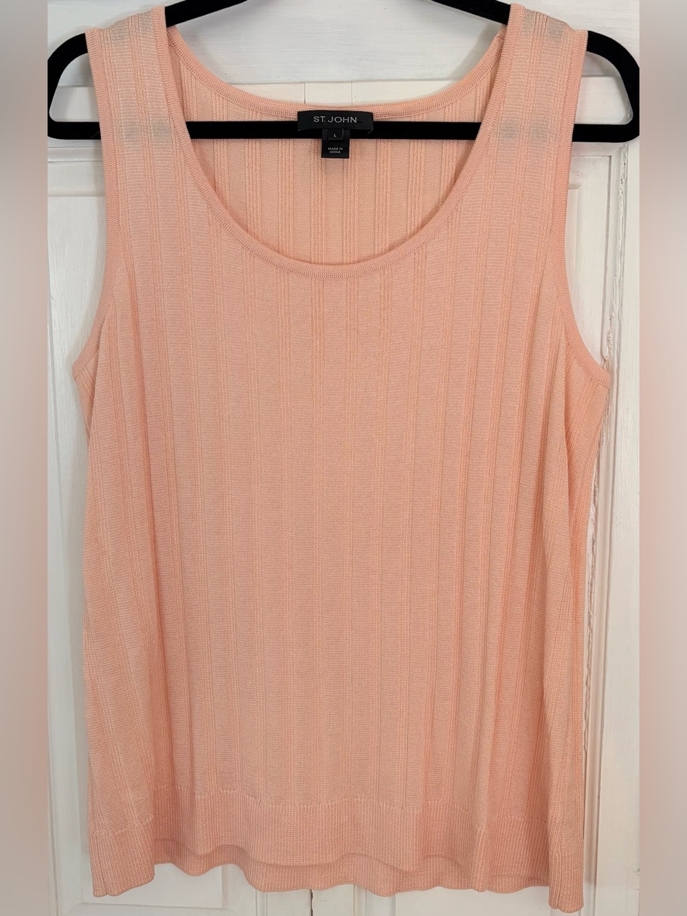 St. John Peach Knit Tank Top